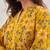 Mustard floral printed a-line top