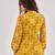 Mustard floral printed a-line top