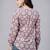 Pink floral printed top with lace & embellished yoke