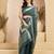 Digital printed linen ready to wear pocket saree with unstitched blouse