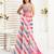 Rainbow digital printed linen ready to wear designer saree with unstitched blouse