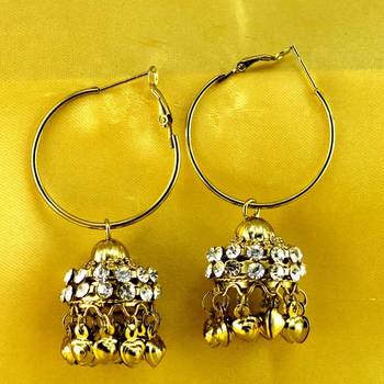 stone moti meenakari beads bali earing  2
