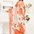 White orange digital printed linen ready to wear designer saree with unstitched blouse