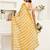 Yellow white digital printed linen ready to wear designer saree with unstitched blouse