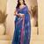 Digital printed linen ready to wear pocket saree with unstitched blouse