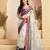 Digital printed linen ready to wear pocket saree with unstitched blouse
