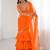 orange sequins georgette festival lehenga saree