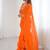  orange sequins georgette festival lehenga saree