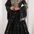 Black embroidered work lehenga choli with dupatta