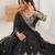 Black embroidered work lehenga choli with dupatta