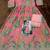 Pink chinon silk readymade anarkali suit with embroidery work - Full stitched free size