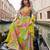 Mustard chinon silk readymade anarkali suit with embroidery work - Full stitched free size
