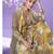Yellow chinon readymade plazzo suit with digital embroidery work-Free size Stitched