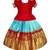 Regal Red & Blue Designer Pavadai Set for Girls
