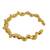 Gold plated twisted spring cuff adjustable bracelet