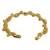 Gold plated twisted spring cuff adjustable bracelet