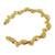 Gold plated twisted spring cuff adjustable bracelet