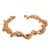 Rose gold plated twisted spring cuff adjustable bracelet