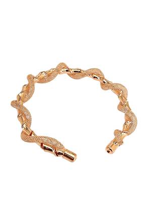 Rose gold plated twisted spring cuff adjustable bracelet 3