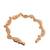 Rose gold plated twisted spring cuff adjustable bracelet
