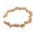 Rose gold plated twisted spring cuff adjustable bracelet