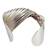 Silver plated spiral twist adjustable cuff bracelet