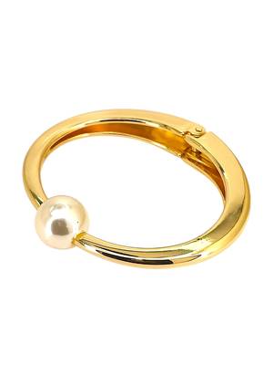 Gold plated hinged cuff bracelet 3