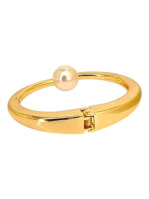 Gold plated hinged cuff bracelet 4