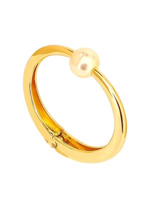 Gold plated hinged cuff bracelet 5