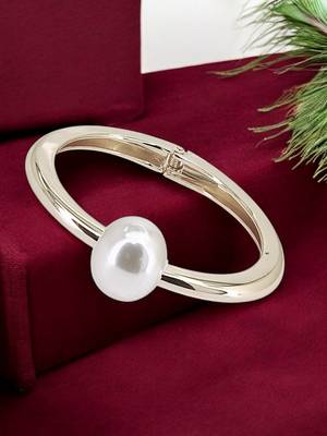 Silver plated hinged cuff bracelet 1