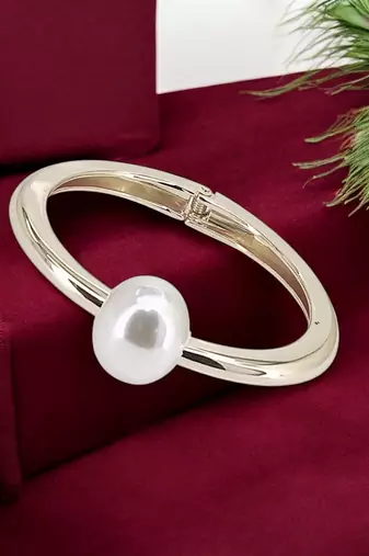 Silver plated hinged cuff bracelet