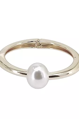 Silver plated hinged cuff bracelet