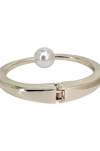 Silver plated hinged cuff bracelet