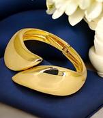 Gold plated stylish cuff bracelet
