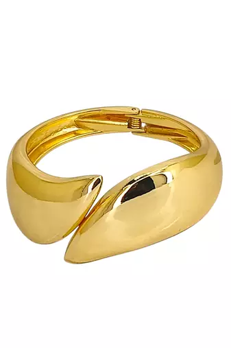 Gold plated stylish cuff bracelet