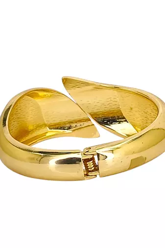 Gold plated stylish cuff bracelet