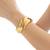 Gold plated stylish cuff bracelet