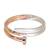 Rose gold & silver plated nail hinge cuff bracelet