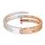Rose gold & silver plated nail hinge cuff bracelet