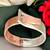 Rose gold & silver plated interlock cuff bracelet