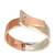 Rose gold & silver plated interlock cuff bracelet