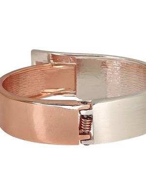 Rose gold & silver plated interlock cuff bracelet 4