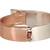 Rose gold & silver plated interlock cuff bracelet