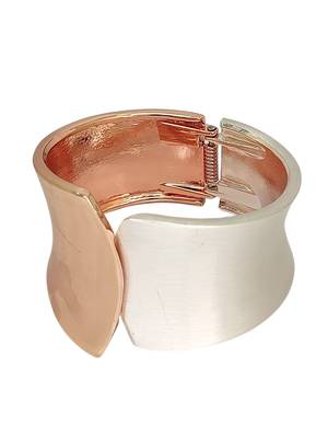 Gold & silver plated statement cuff bracelet 2