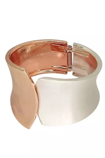 Gold & silver plated statement cuff bracelet