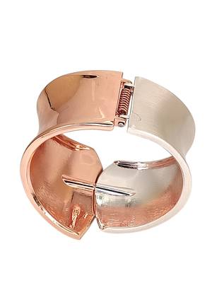 Gold & silver plated statement cuff bracelet 3