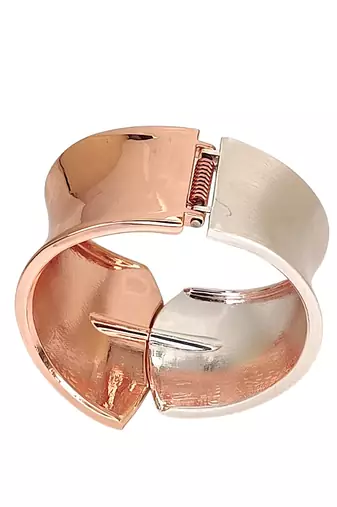 Gold & silver plated statement cuff bracelet