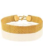 Brass gold plated broad unisex bracelet