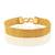 Brass gold plated broad unisex bracelet