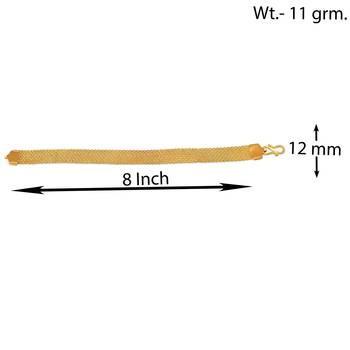 Brass gold plated broad unisex bracelet 2